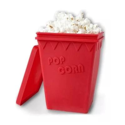 Pipoqueira Microondas Silicone Balde Pipoca Sem Ou Com Óleo Saudável Com Tampa