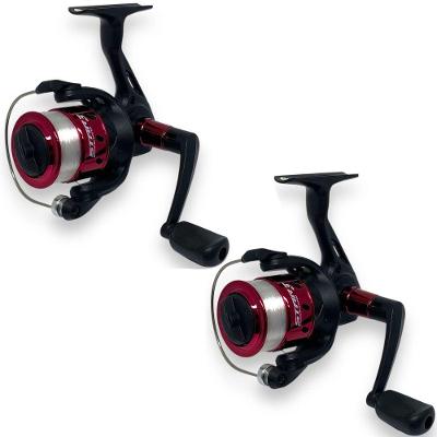 Kit 2 Molinete Marine Sports Star 3 Com Linha Vermelho
