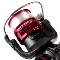 Kit 2 Molinete Marine Sports Star 3 Com Linha Vermelho - 3