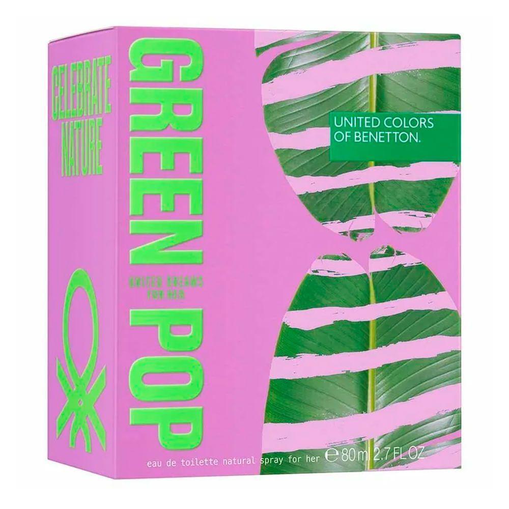 Benetton United Dreams Green Pop Le25 Her Eau De Toilette - Perfume Feminino 80ml - 2