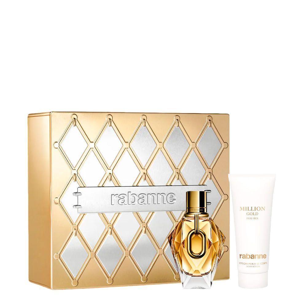 Kit Rabanne Million Gold For Her - Edp 90ml + Bl 100ml - 1