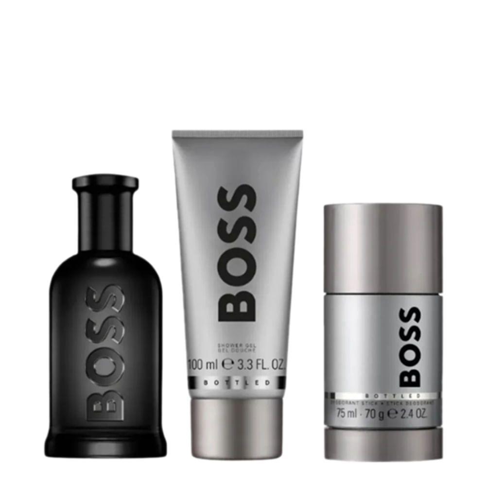 Kit Hugo Boss Bottled Parfum Masculino Edp 100 Ml - Gb 100 Ml + Deso 75ml - 3