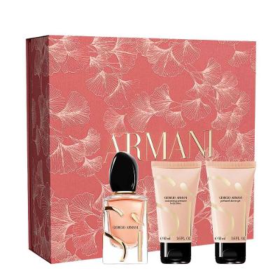 Kit Giorgio Armani Coffret Sí Edp Intense Feminino 50ml + Bl 50ml + Sg 50ml