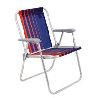 Cadeira De Praia Tramontina Samoa Alta Azul Escuro E Laranja - 1