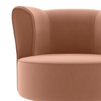 Poltrona Decorativa Pes Palito Savana Veludo Inca Milani Store Ferrugem - 6