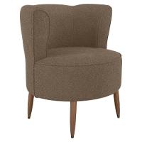 Poltrona Decorativa Pes Palito Savana Boucle Milani Store Marrom - 1