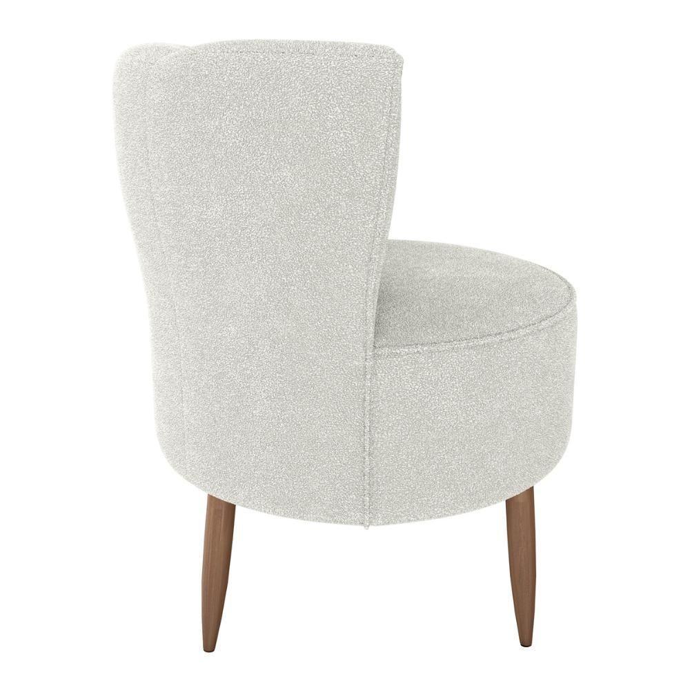 Poltrona Decorativa Pes Palito Savana Boucle Milani Store Natural - 6