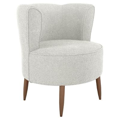 Poltrona Decorativa Pes Palito Savana Boucle Milani Store Natural