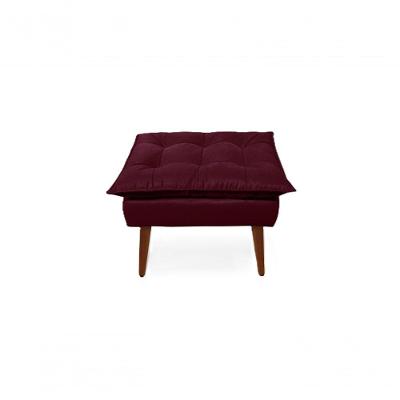 Puff Luxo Opala Descanso Pés Sala Quarto Banqueta Color:bordo