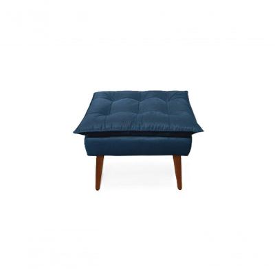 Puff Luxo Opala Descanso Pés Sala Quarto Banqueta Color:azul Marinho