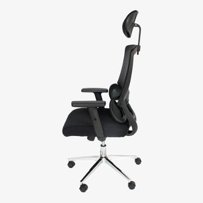 Cadeira De Escritório Presidente Ergonômica Com Tela Mesh Reclinável Preto