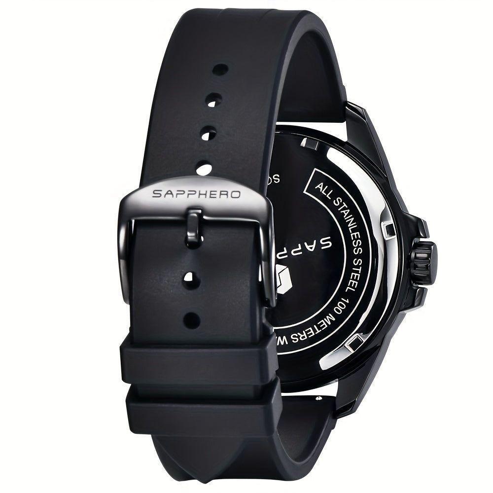 Relógio Aço Inoxidável, Resistente à água Até 50m, Mostrador Analógico Preto - 3