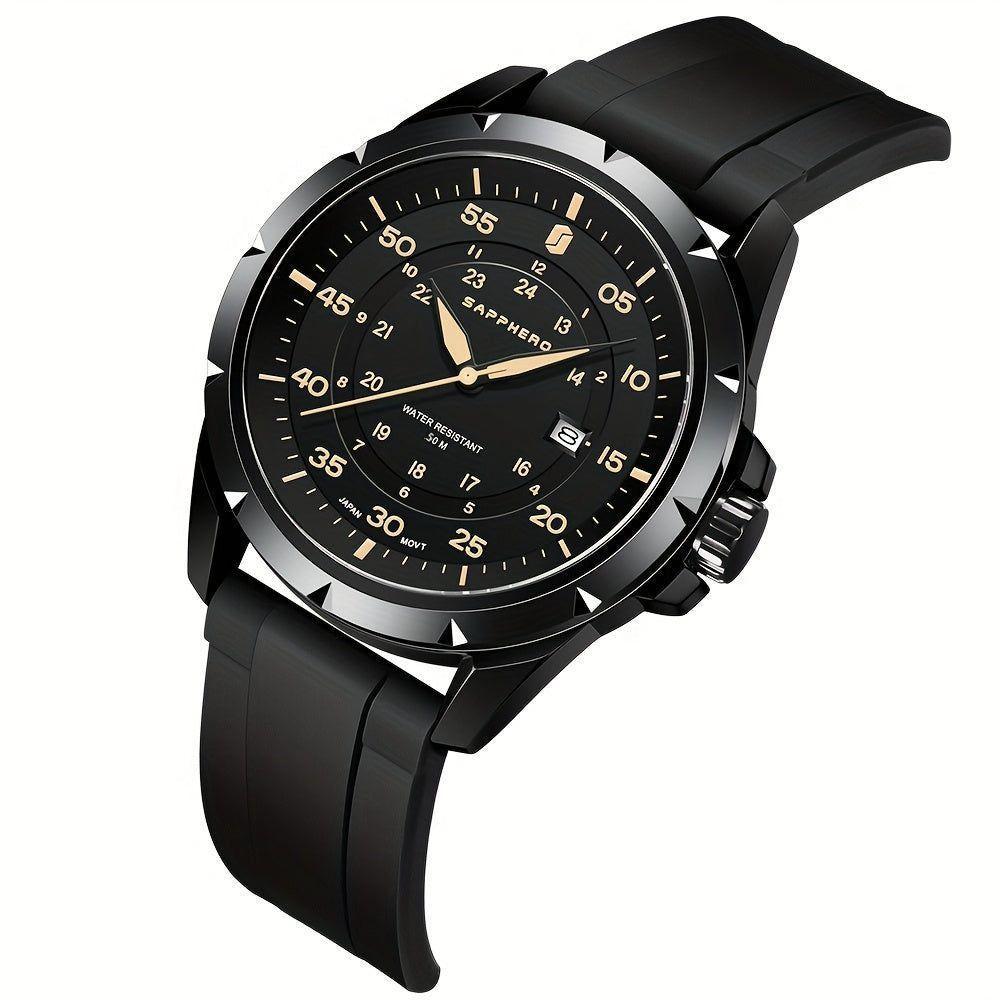Relógio Aço Inoxidável, Resistente à água Até 50m, Mostrador Analógico Preto - 4