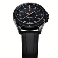 Relógio Aço Inoxidável, Resistente à água Até 50m, Mostrador Analógico Preto - 2