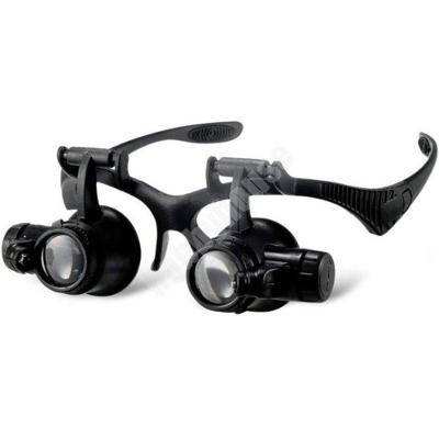 Oculos Lupa 20x Profissional Luz Lente De Aumento Para Reparo Joias Eletronica Relogios