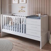 Berço Multifuncional Beni 4 Em 1 Branco Brilho Com 3 Gavetas E Colchão Supreme - Móveis Peroba - 2