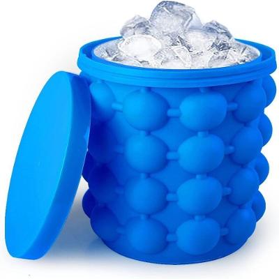 Forma De Gelo Silicone 120 Cubos Balde Suporte Garrafa Latinha