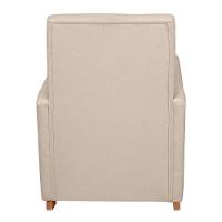 Poltrona De Amamentação Ana Com Balanço Pés Canoa E Puff Linho Bege - Fratello - 5