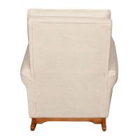 Poltrona De Amamentação Paris Com Balanço Pés Canoa E Puff Bouclê Off White - Fratello