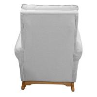 Poltrona De Amamentação Paris Com Balanço Pés Canoa E Puff Linho Cinza - Fratello - 5