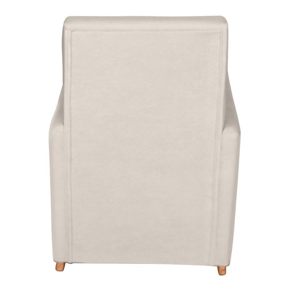 Poltrona De Amamentação Ana Com Balanço Pés Canoa E Puff Bouclê Off White - Fratello - 6