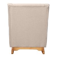 Poltrona De Amamentação áquila Com Balanço Pés Canoa E Puff Linho Bege - Fratello - 5