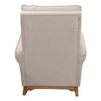 Poltrona De Amamentação Paris Com Balanço Pés Canoa E Puff Linho Bege - Fratello - 5