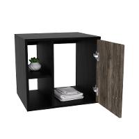 Conjunto Balcão C-cuba L38 E Espelheira Soft 500 Preto ônix C-carvalho Preto ônix C-carvalho Dark - 3