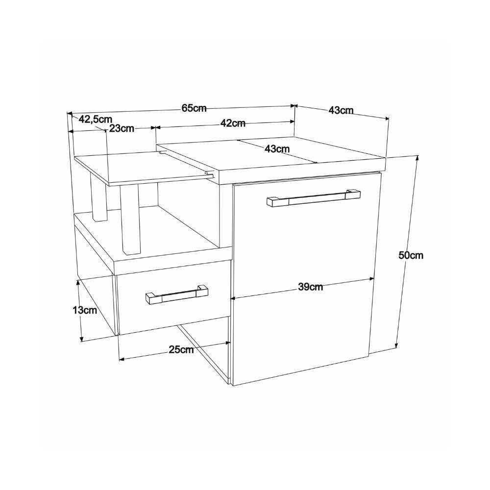 Conjunto Balcão C-cuba Q32 Legno 630 Branco Chess C-branco Chess Branco Chess C-carvalho - 6