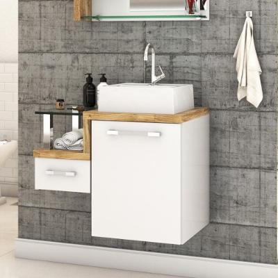 Conjunto Balcão C-cuba Q32 Legno 630 Branco Chess C-branco Chess Branco Chess C-carvalho
