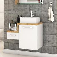 Conjunto Balcão C-cuba Q32 Legno 630 Branco Chess C-branco Chess Branco Chess C-carvalho - 1