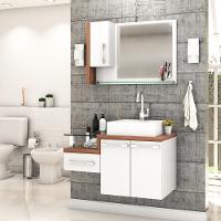 Conjunto Balcão C-cuba Q39 E Espelheira Legno 830 Branco Chess C-carvalho Dark Branco Chess C-nogal - 1