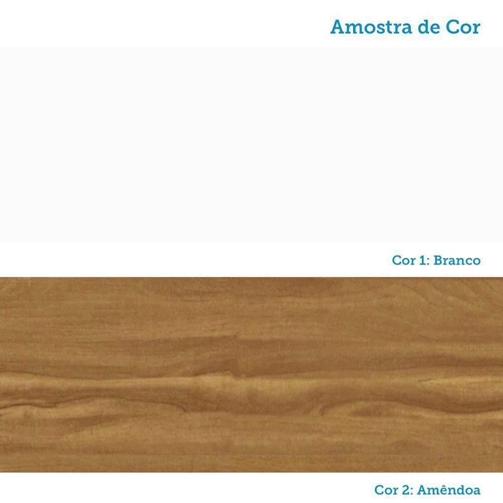 Bicama Infantil Solteiro Maria Branco Brilho/amêndoa Com Colchões Light D33 - Móveis Peroba - 6