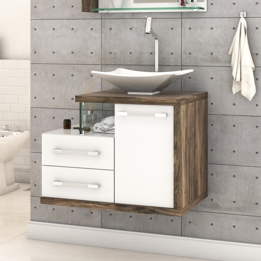 Conjunto Balcão C-cuba L38 Legno 650 Branco Chess C-carvalho Branco Chess C-carvalho Dark - 1