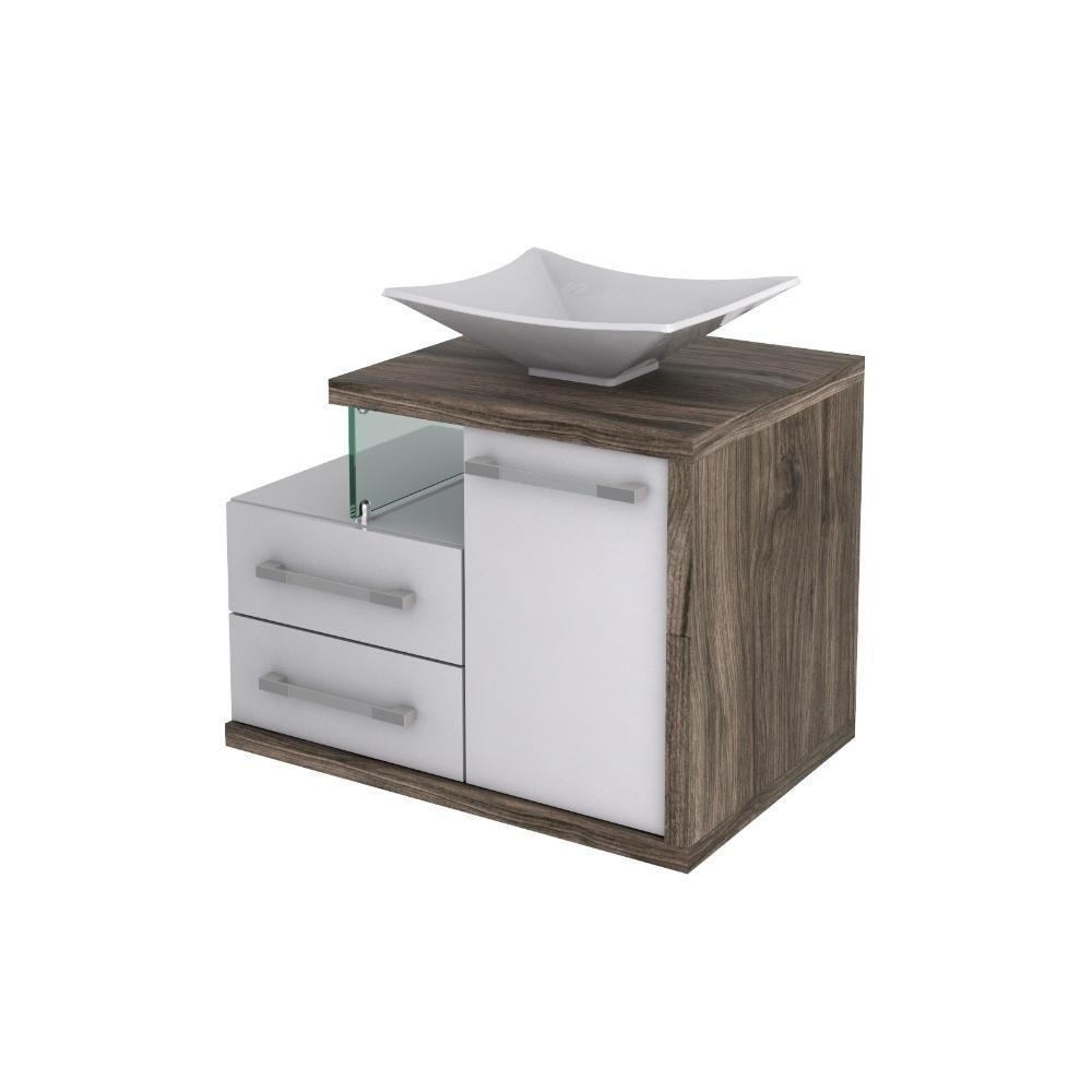 Conjunto Balcão C-cuba L38 Legno 650 Branco Chess C-carvalho Branco Chess C-carvalho Dark - 3