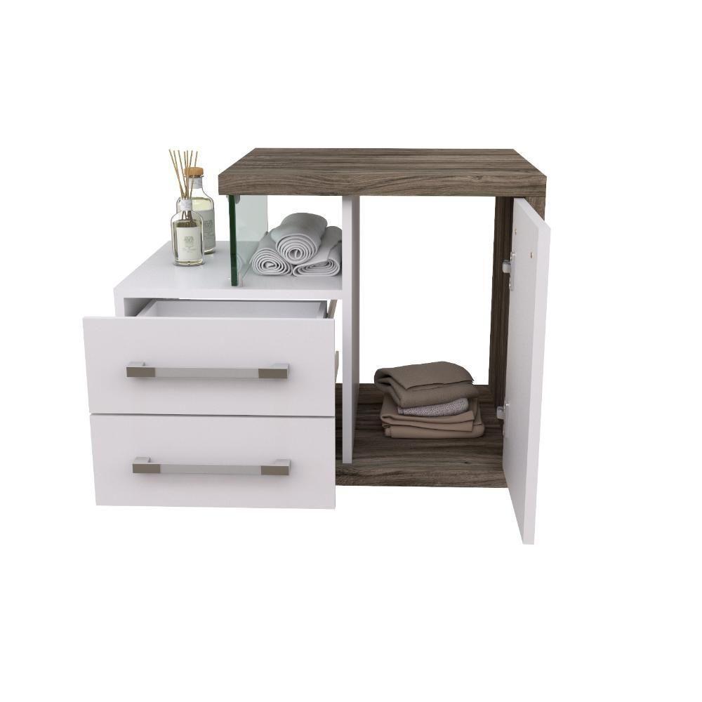 Conjunto Balcão C-cuba L38 Legno 650 Branco Chess C-carvalho Branco Chess C-carvalho Dark - 4