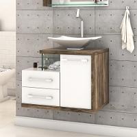 Conjunto Balcão C-cuba L38 Legno 650 Branco Chess C-carvalho Branco Chess C-carvalho Dark - 1