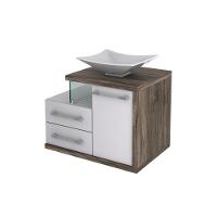 Conjunto Balcão C-cuba L38 Legno 650 Branco Chess C-carvalho Branco Chess C-carvalho Dark - 3