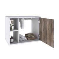 Conjunto Balcão C-cuba L38 E Espelheira Soft 600 Branco Chess C-carvalho Branco Chess C-carvalho Dark - 3