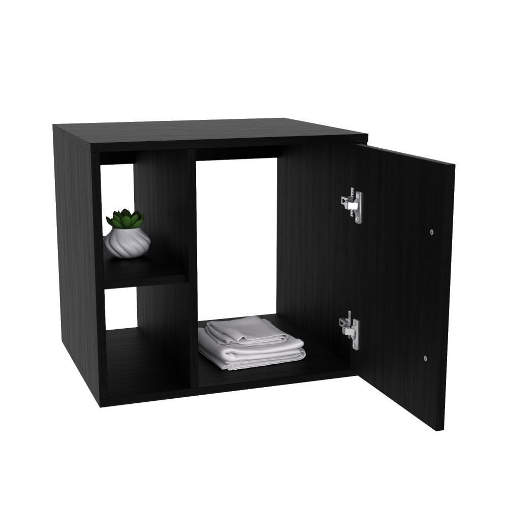 Conjunto Balcão C-cuba R30 E Espelheira Soft 500 Branco Chess C-snow Preto ônix - 3