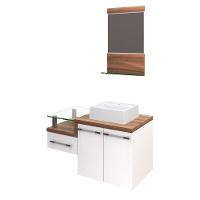 Conjunto Balcão C-cuba Q32 E Espelheira Legno 831 Branco Chess C-carvalho Dark Branco Chess C-nogal - 2