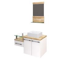 Conjunto Balcão C-cuba Q32 E Espelheira Legno 831 Branco Chess C-branco Chess Branco Chess C-carvalho - 2