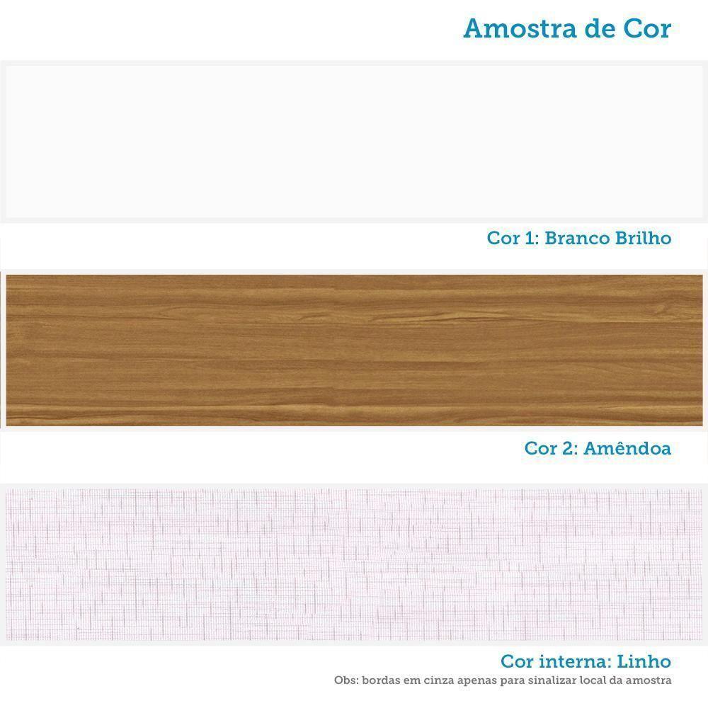 Jogo De Quarto Infantil Elô Com Janela Cômoda E Berço Branco Brilho/amêndoa - Móveis Peroba - 7