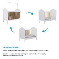 Jogo De Quarto Infantil Elô Guarda Roupa E Berço Branco Brilho/amêndoa - Móveis Peroba - 5