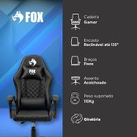 Cadeira Gamer Fox Racer Vulpes Preta WZ-318 - 7