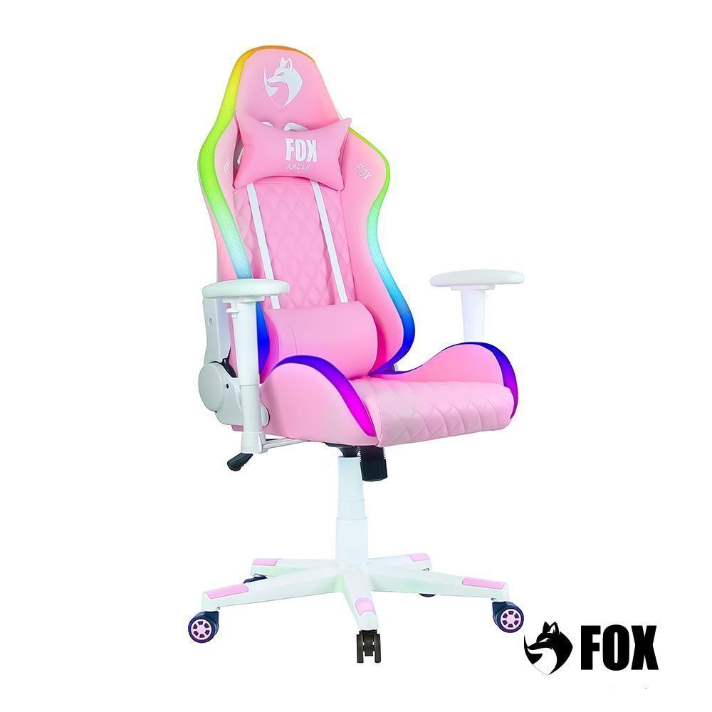 Cadeira Gamer Fox Racer Rgb Com Iluminação Led Rosa Ut-c1583l - 4