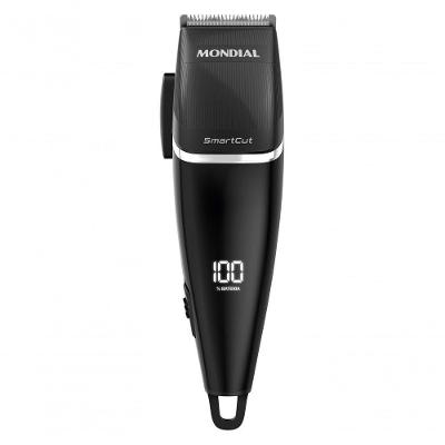 Aparador de Cabelo Mondial Smartcut CR-11 Lâmina Aço Inoxidável Recarregável Preto Bivolt