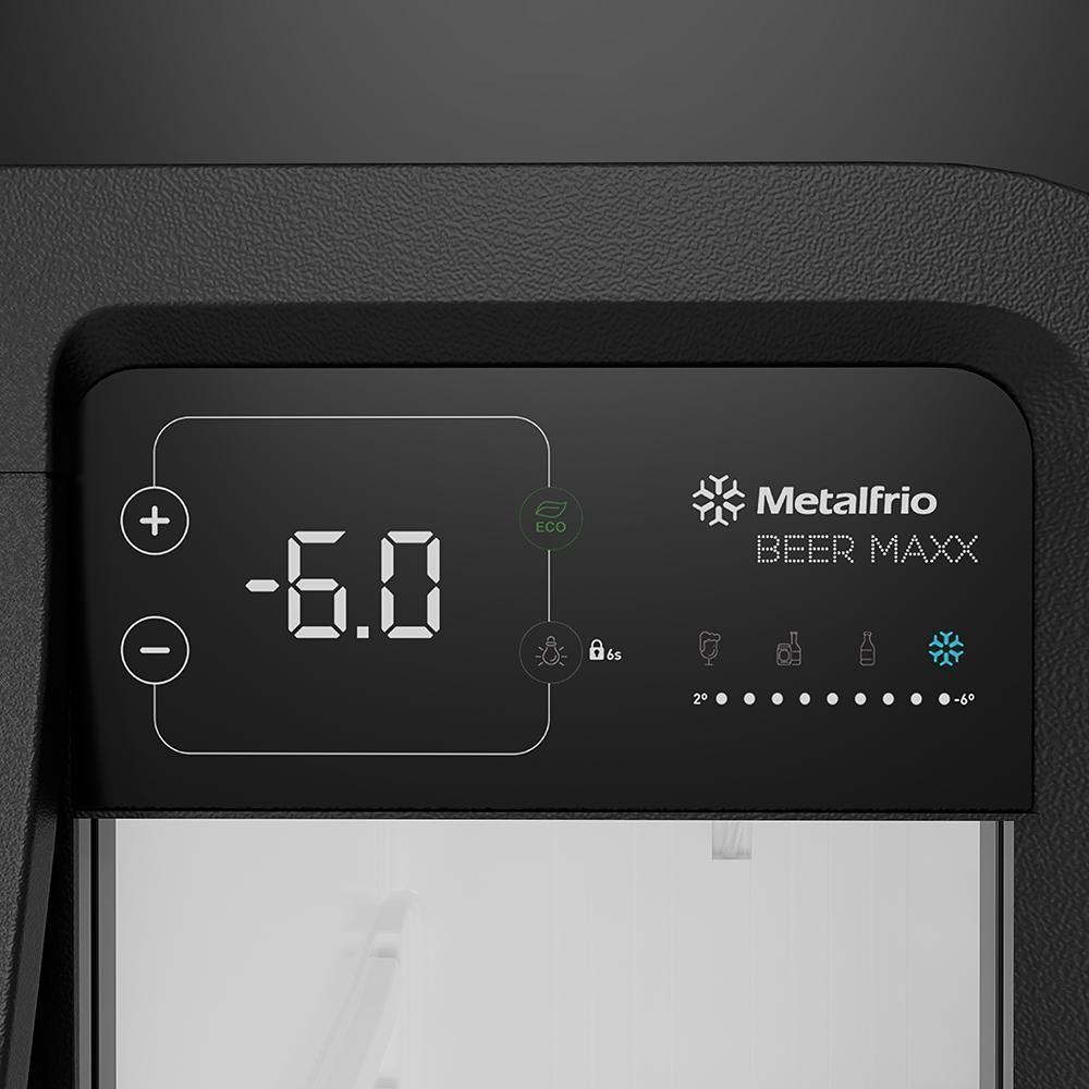 Cervejeira Beer Maxx 250 Porta Visor +2 A -6ºc 228l Vn25t Preto Onix 110V - Metalfrio - 7
