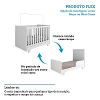 Jogo De Quarto Infantil Retrô Cômoda E Berço Branco Brilho - Móveis Peroba - 6