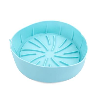 Forro Para Air Fryer De Silicone Forma Reutilizavel Antiaderente 22x8cm Cor:verde Agua